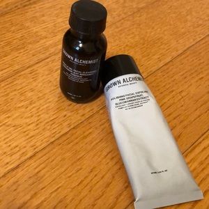 Grown Alchemist facial cleanser and facial exfoliant.